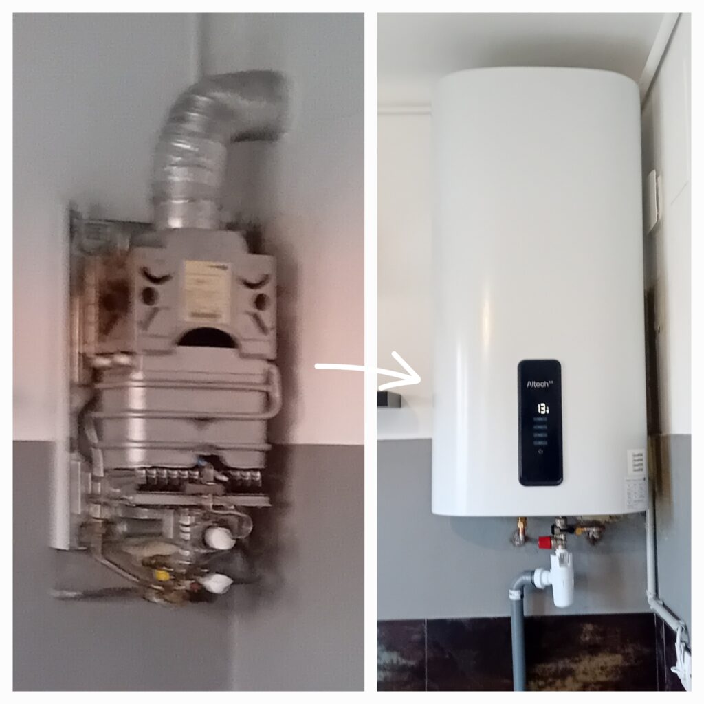 Remplacement chauffe-bain gaz par chauffe-eau plat à Béziers