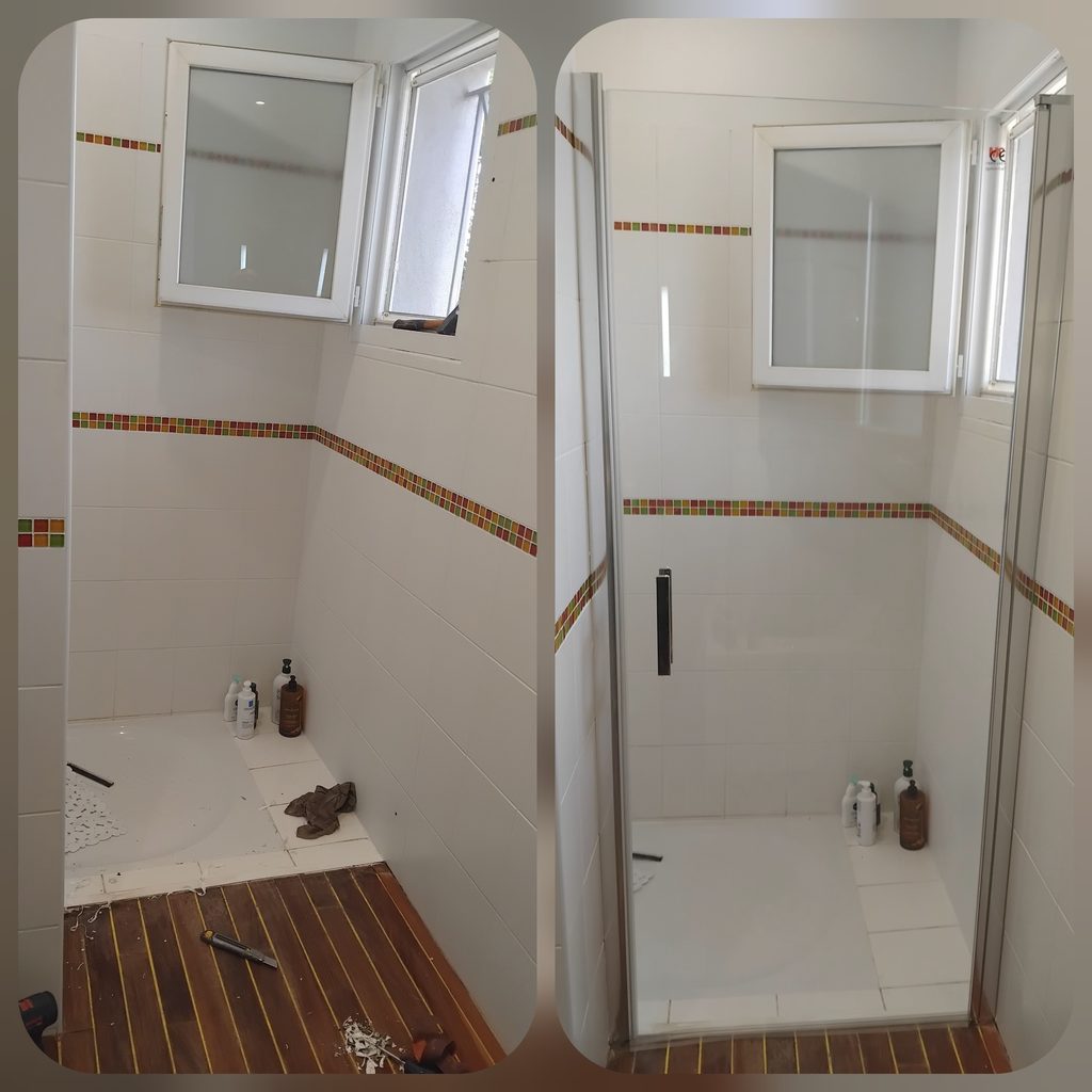 Installation douche à l'italienne - salle de bain à Portiragnes